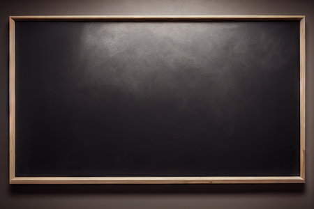 Education Blackboard with empty space, blank chalkboard textureの素材
