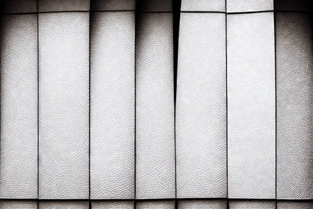 Black and white light coloured geometric shape leather textured fabric.の素材