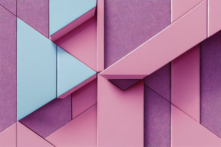 Panels of delicate pastel colors decorated as geometric backgroundの素材