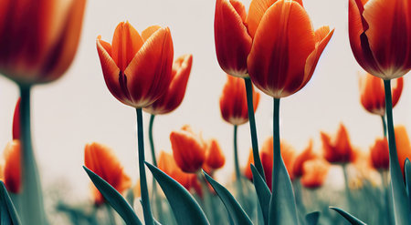 Beautiful tulip flower for gift on spring holiday or birthdayの素材