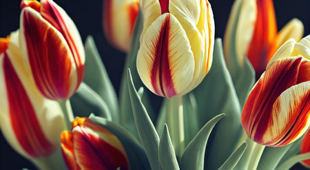 Beautiful tulip flower for gift on spring holiday or birthdayの素材