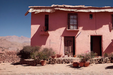 Properties in suburbs with cozy house exterior among houses with neighborsの素材