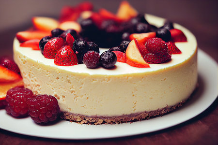 Homemade cherry pie with delicious berries and juicy cherriesの素材