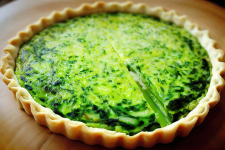 Asparagus tart with homemade cheese and creamy fillingの素材