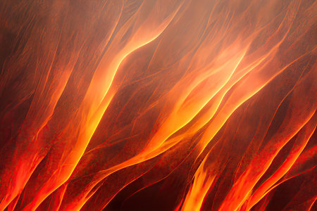 Hot burning blaze fire flame rises upの素材