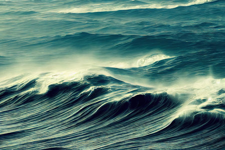 Dark green water of cold sea off iceland beachの素材