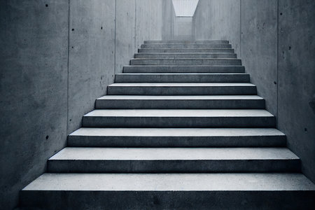 Wide steps rising upwards and finished with smooth marbleの素材