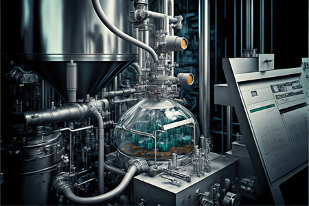 Chemical and pharmaceutical industry production, factory insideの素材