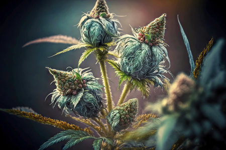Cannabis bud selective focusの素材