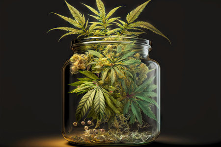 Cannabis oil and hempの素材