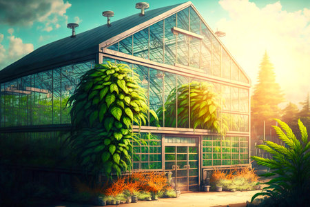 Large cannabis green house exteriorの素材