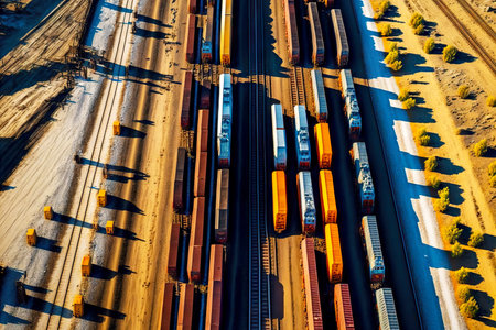 Roads for freight and passenger logistic railway transportの素材