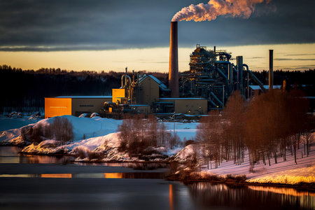 Pulp mill for production of materials for book printing pulp and paper industryの素材