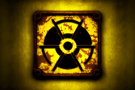 Nuclear or toxic pollution designated radiation hazardの素材