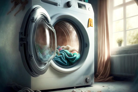 Large automatic machine washing with high load for laundryの素材