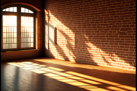 Spacious loft empty yoga studio for gymnastics and relaxation