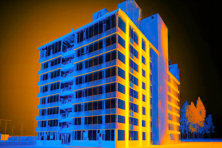 Thermal imaging building engineering thermal image house