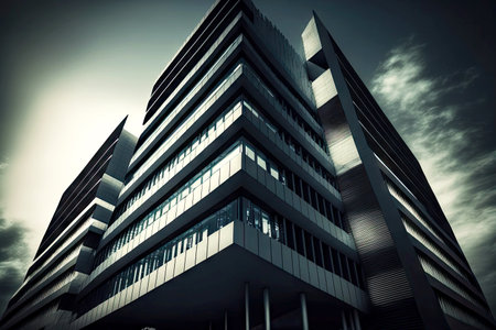 Black Grey View Low Commercial Buildings Low Angle Buildingsの写真素材