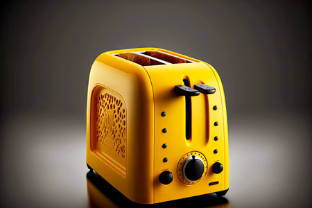 yellow toaster for quick toast preparation in kitchen