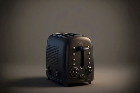 small dark toaster on dark background