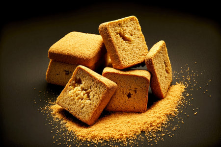 small pieces of whole grain bread for making useful homemade breadcrumbs
