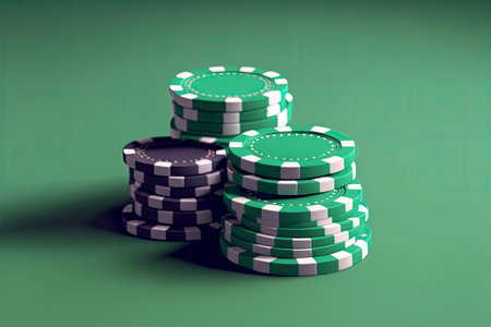 different casino chips prepared for gambling betting