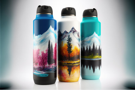 soft insulated plastic drinking flasks for office and outdoors