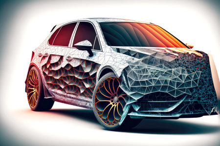 tuning the car in a sedan body with three layers of noise insulation of theの写真素材