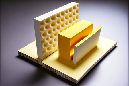 sound and heat insulation material made of adhesive foam