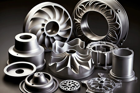 various metal products made of aluminum in the manufacture, generative ai