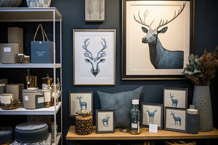 home decor shop, with a range of products and styles on display, created with generative aiの素材