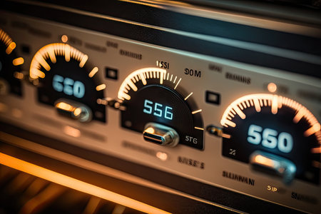 close-up of 5g network signal bars, showing strong and stable connectivity, created with generative aiの素材