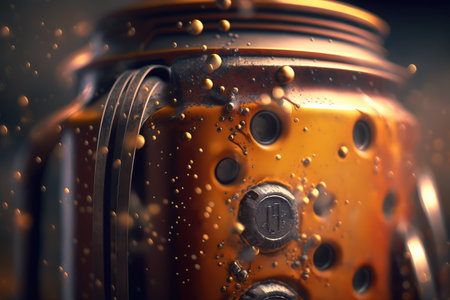 gasoline canister filled with fuel and ready to be used, created with generative aiの素材