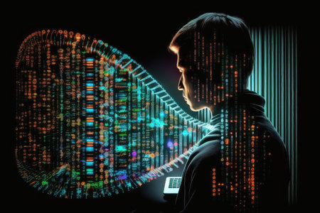 person, using genetic programming to design new and innovative products, created with generative aiの素材