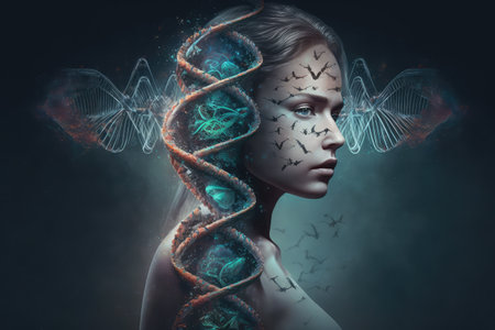 genetic programmer, creating new program by combining and modifying existing ones, created with generative aiの素材