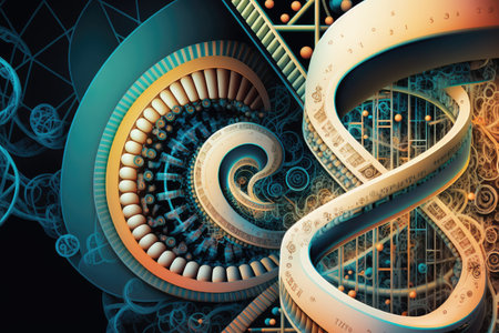 genetic programming system, generating solutions to complex problem, created with generative aiの素材