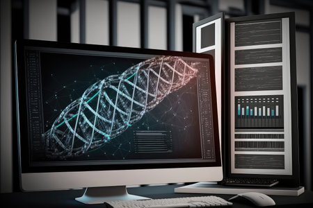 genetic programmer, creating new program from scratch, with the goal of solving complex problem, created with generative aiの素材