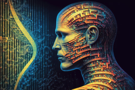 genetic programmer, using genetic algorithms and evolutionary computation to solve complex problem, created with generative aiの素材