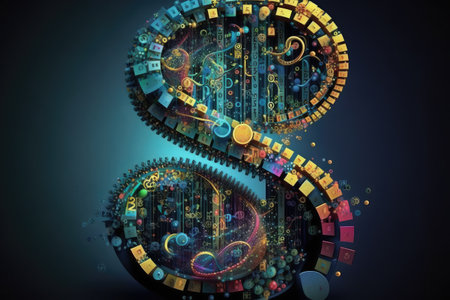 genetic programming system creating solution to complex mathematical problem, created with generative aiの素材