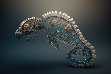 genetic programmer, designing new organism from scratch using genetic code as a guide, created with generative aiの素材