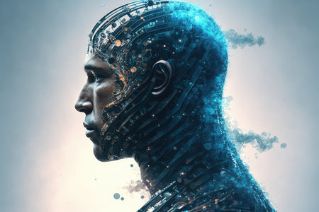 genetic programmer, working with emerging artificial intelligence system, to produce unique solutions for complex problems, created with generative aiの素材