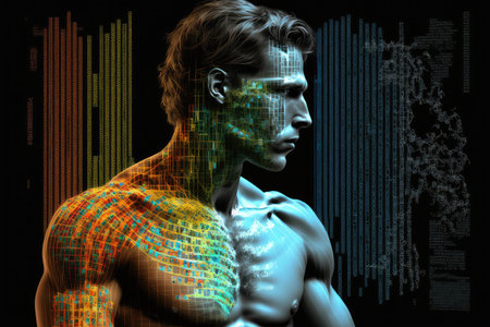 genetic programmer, using genetic programming to create new and unique software programs, created with generative aiの素材