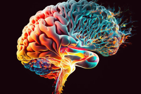 concept of abstract creative thinking in form of human brain, created with generative aiの素材
