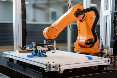 custom robotics project, with robotic arm and tools custom-designed to perform specific tasks, created with generative aiの素材