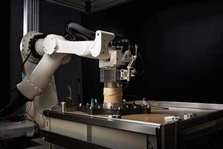 custom robotic end-effector with specialized pliers for delicate work in tight spaces, created with generative aiの素材