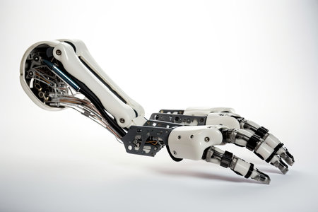 custom robotic hand, with tool for performing delicate, created with generative aiの素材