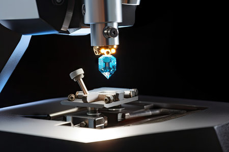 precision welding robot performing delicate welds on fine jewelry, created with generative aiの素材