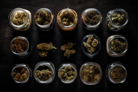 a variety of cannabis strains, each with their own unique properties and effects, created with generative aiの素材