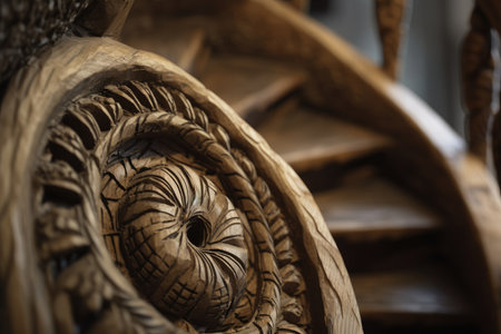 close-up of spiral, showcasing its intricate and complex details, created with generative aiの素材