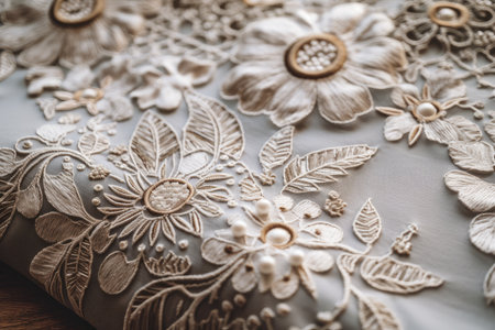 a close-up of a delicate and intricate holiday border, created with generative aiの素材